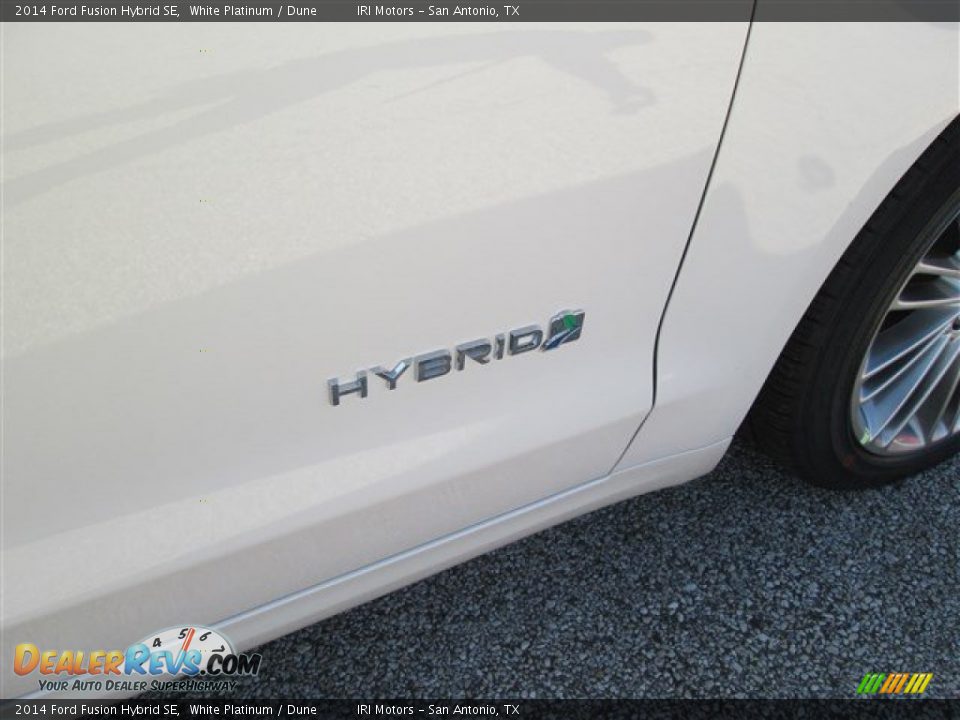 2014 Ford Fusion Hybrid SE White Platinum / Dune Photo #5
