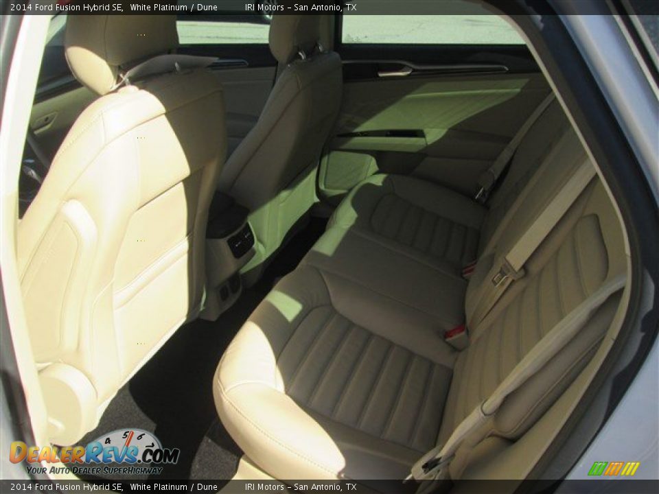 2014 Ford Fusion Hybrid SE White Platinum / Dune Photo #8