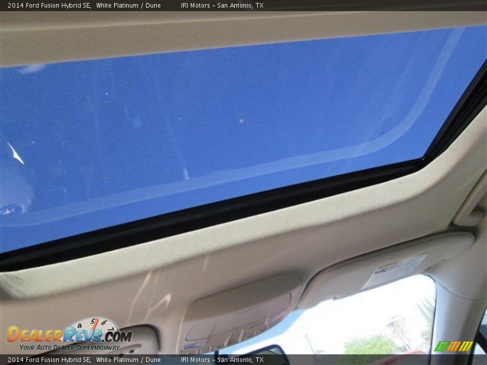 2014 Ford Fusion Hybrid SE White Platinum / Dune Photo #9