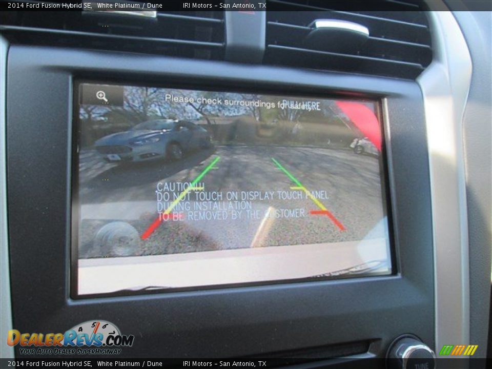 2014 Ford Fusion Hybrid SE White Platinum / Dune Photo #10