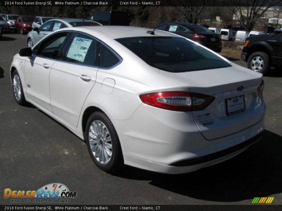 2014 Ford Fusion Energi SE White Platinum / Charcoal Black Photo #2
