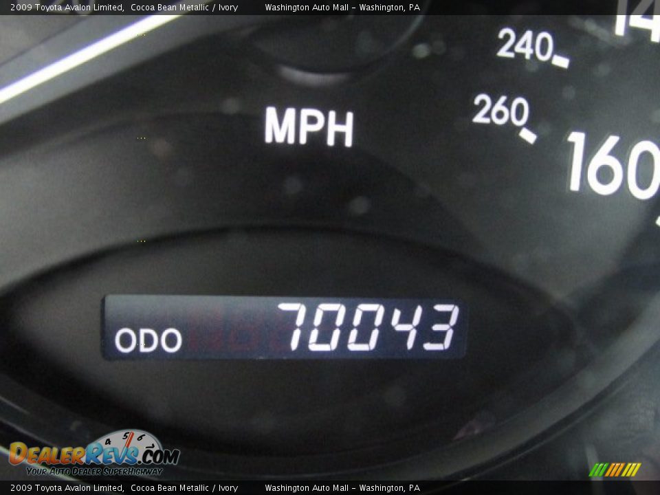 2009 Toyota Avalon Limited Cocoa Bean Metallic / Ivory Photo #20