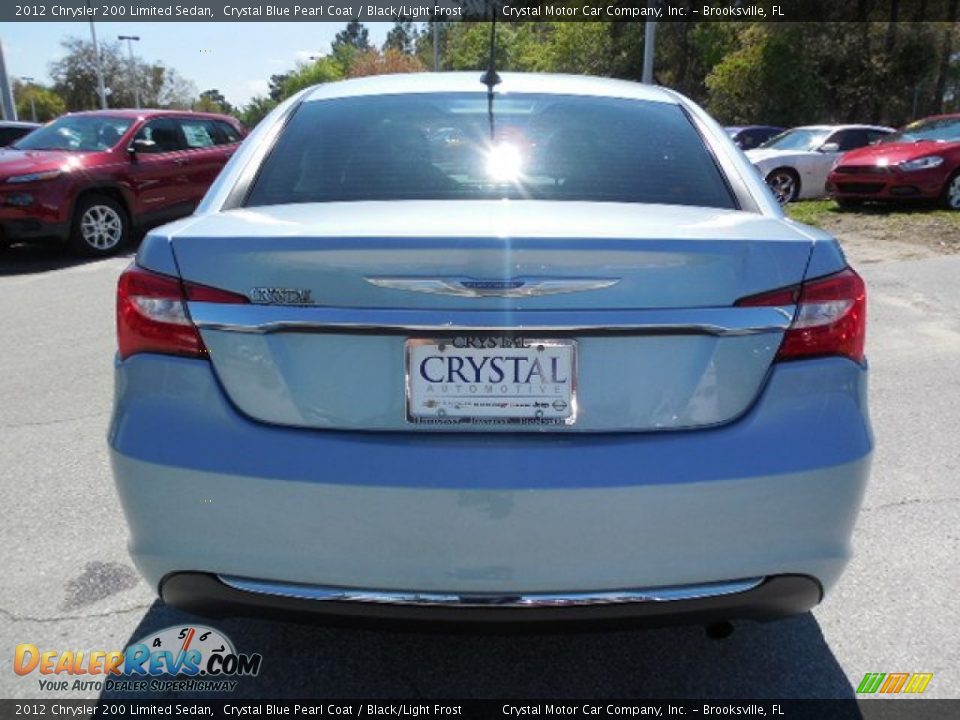 2012 Chrysler 200 Limited Sedan Crystal Blue Pearl Coat / Black/Light Frost Photo #7