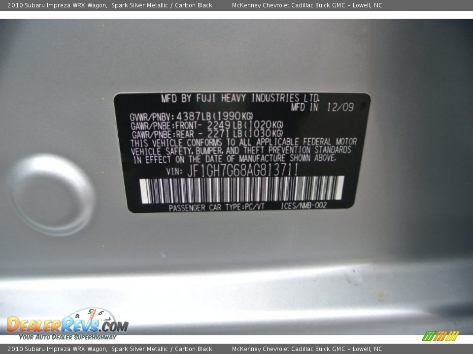 2010 Subaru Impreza WRX Wagon Spark Silver Metallic / Carbon Black Photo #8