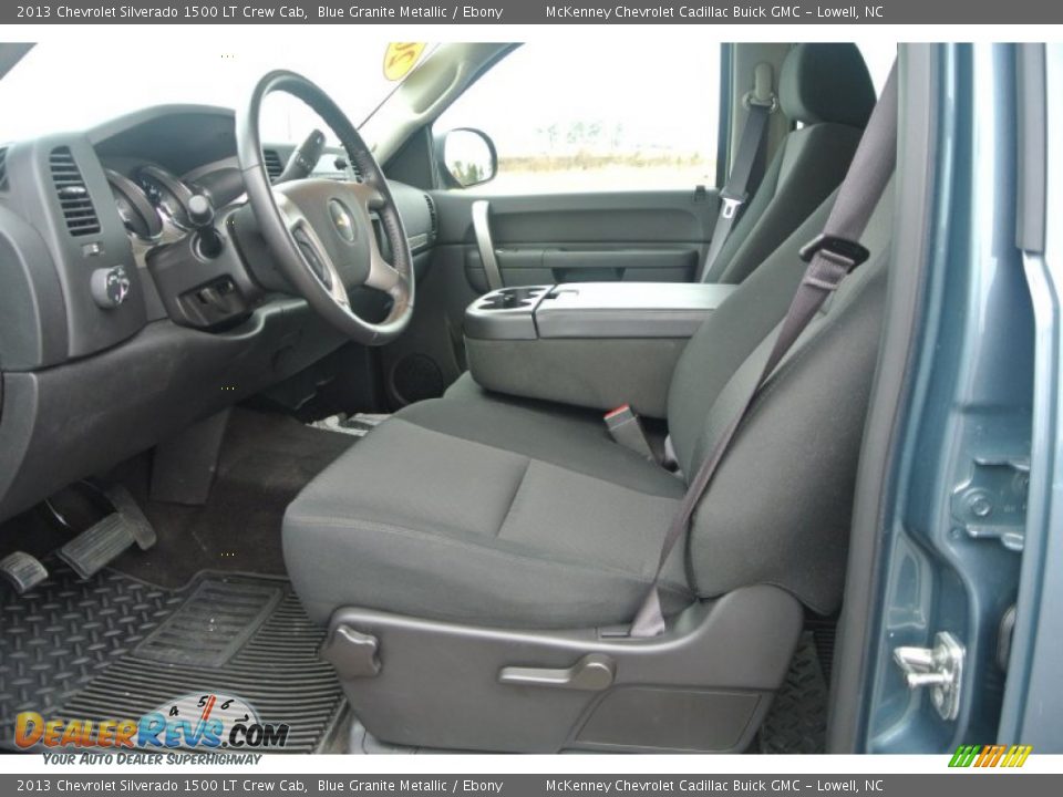 Ebony Interior - 2013 Chevrolet Silverado 1500 LT Crew Cab Photo #9