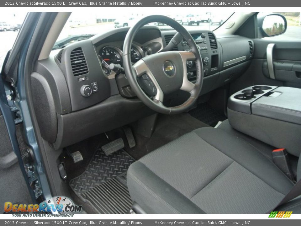 Ebony Interior - 2013 Chevrolet Silverado 1500 LT Crew Cab Photo #20