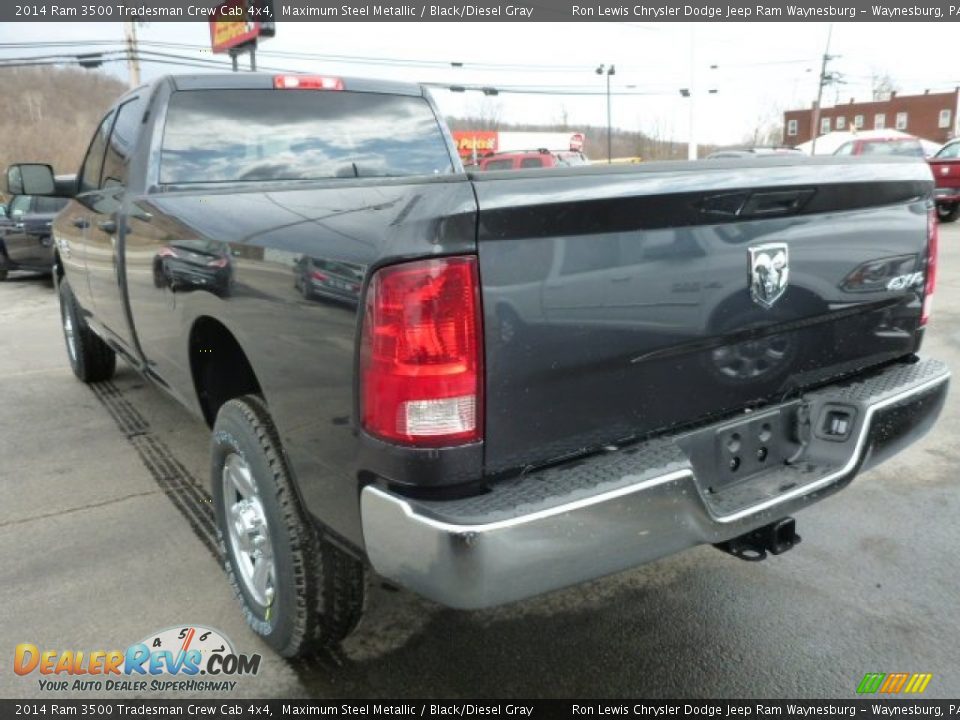 2014 Ram 3500 Tradesman Crew Cab 4x4 Maximum Steel Metallic / Black/Diesel Gray Photo #3