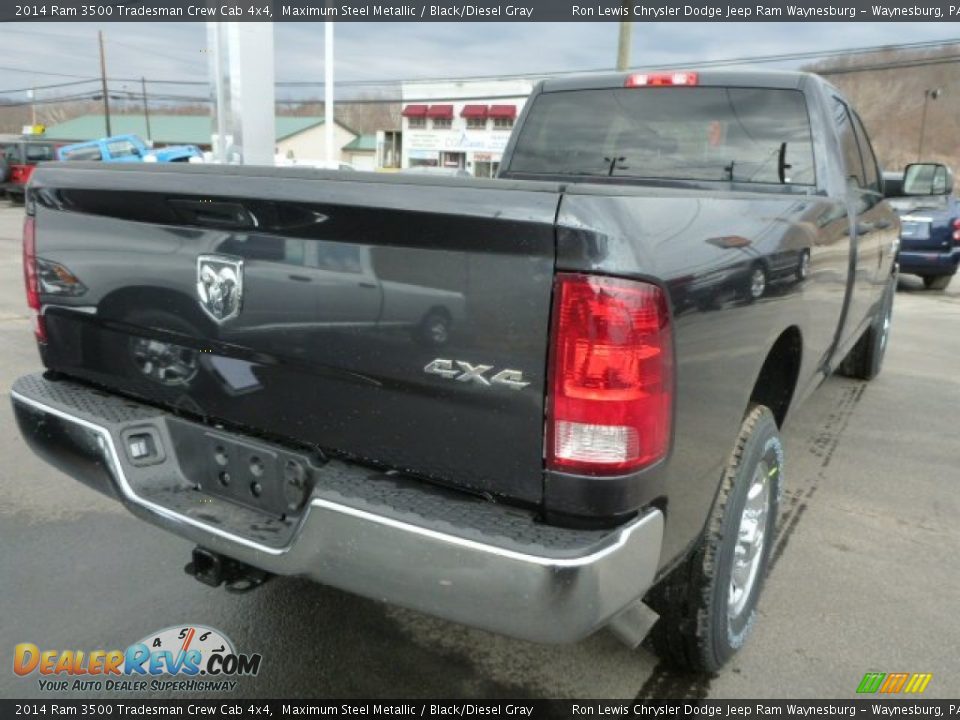 2014 Ram 3500 Tradesman Crew Cab 4x4 Maximum Steel Metallic / Black/Diesel Gray Photo #6