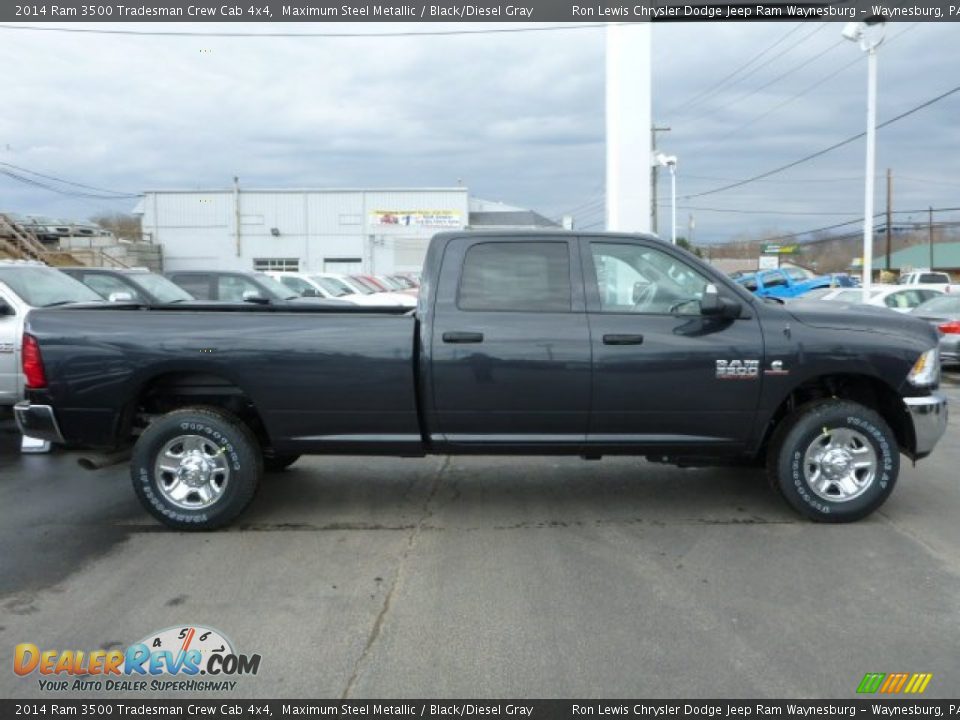 2014 Ram 3500 Tradesman Crew Cab 4x4 Maximum Steel Metallic / Black/Diesel Gray Photo #7