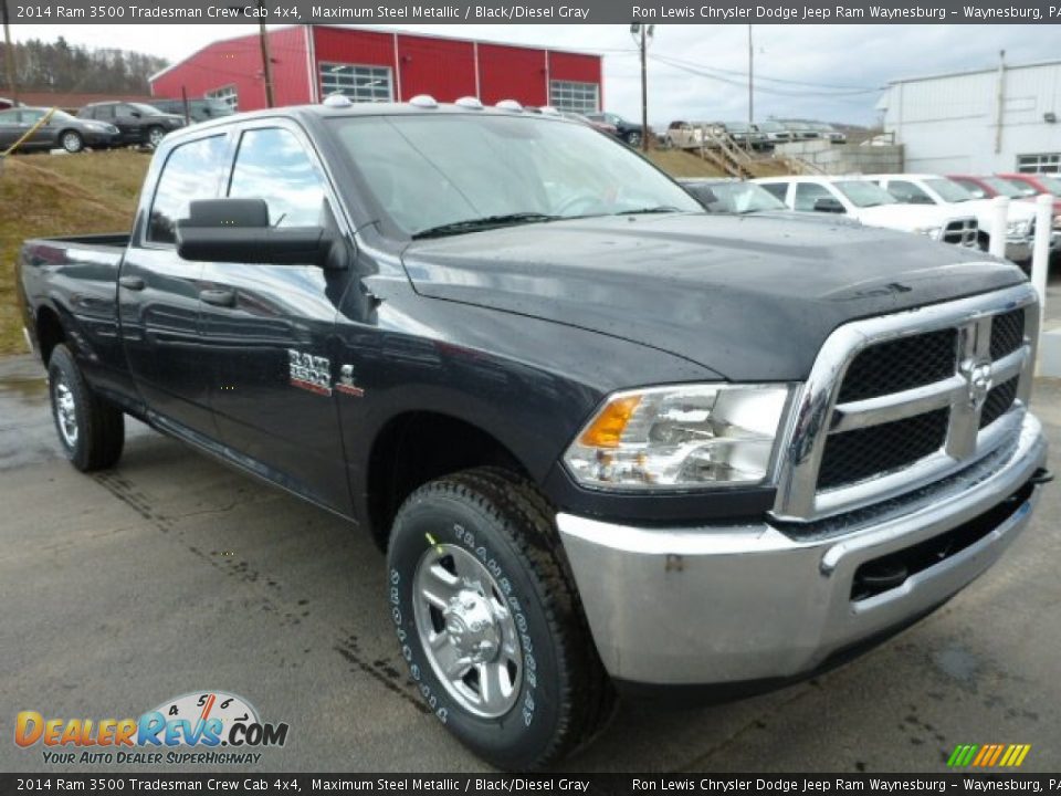 2014 Ram 3500 Tradesman Crew Cab 4x4 Maximum Steel Metallic / Black/Diesel Gray Photo #10