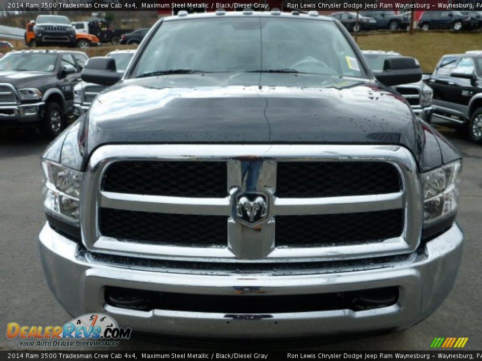 2014 Ram 3500 Tradesman Crew Cab 4x4 Maximum Steel Metallic / Black/Diesel Gray Photo #11