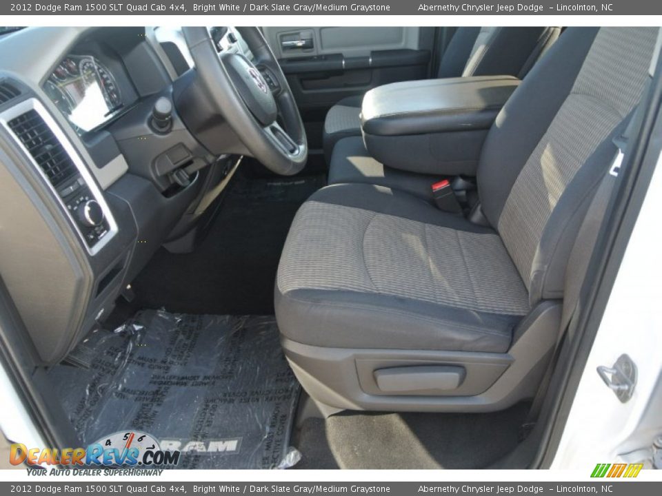 2012 Dodge Ram 1500 SLT Quad Cab 4x4 Bright White / Dark Slate Gray/Medium Graystone Photo #8