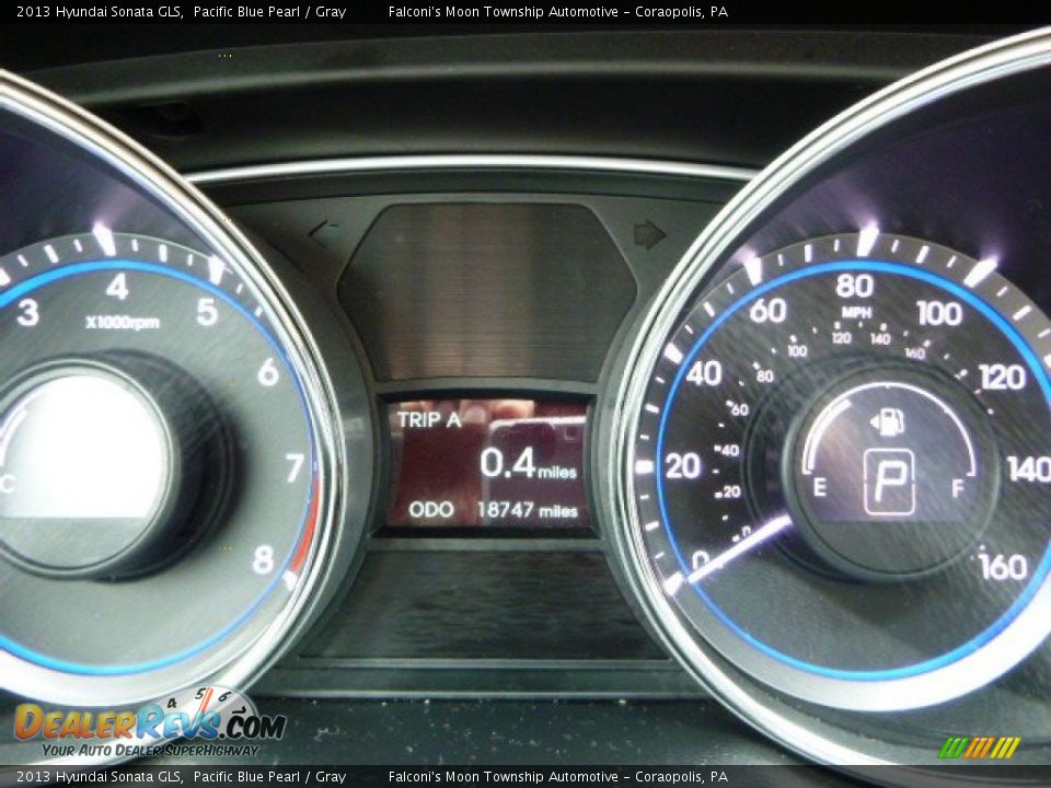 2013 Hyundai Sonata GLS Pacific Blue Pearl / Gray Photo #25