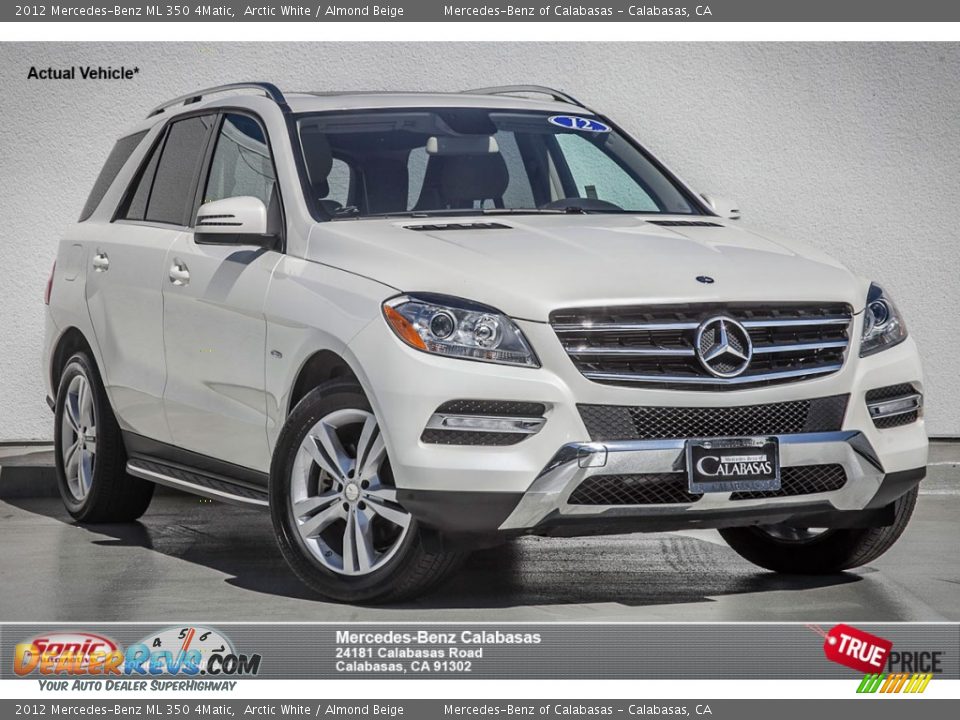 2012 Mercedes-Benz ML 350 4Matic Arctic White / Almond Beige Photo #1
