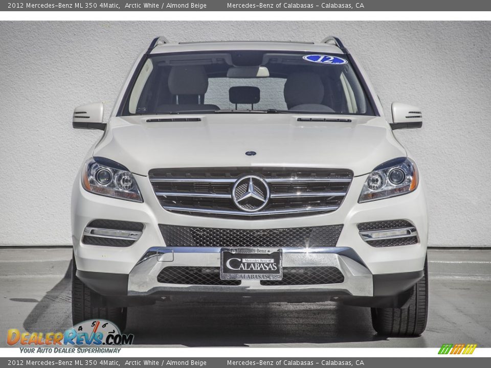 2012 Mercedes-Benz ML 350 4Matic Arctic White / Almond Beige Photo #2