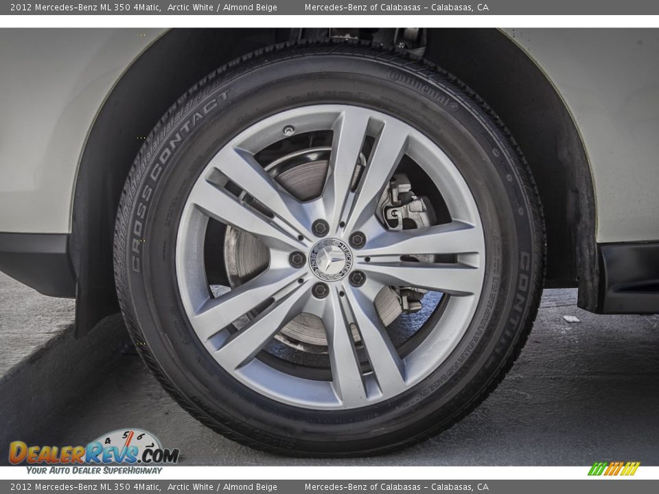 2012 Mercedes-Benz ML 350 4Matic Arctic White / Almond Beige Photo #8
