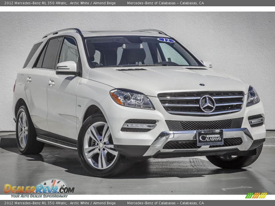 2012 Mercedes-Benz ML 350 4Matic Arctic White / Almond Beige Photo #12