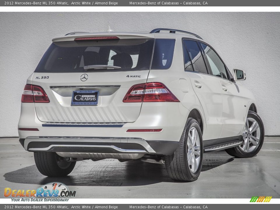 2012 Mercedes-Benz ML 350 4Matic Arctic White / Almond Beige Photo #14