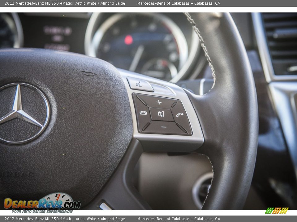 2012 Mercedes-Benz ML 350 4Matic Arctic White / Almond Beige Photo #16
