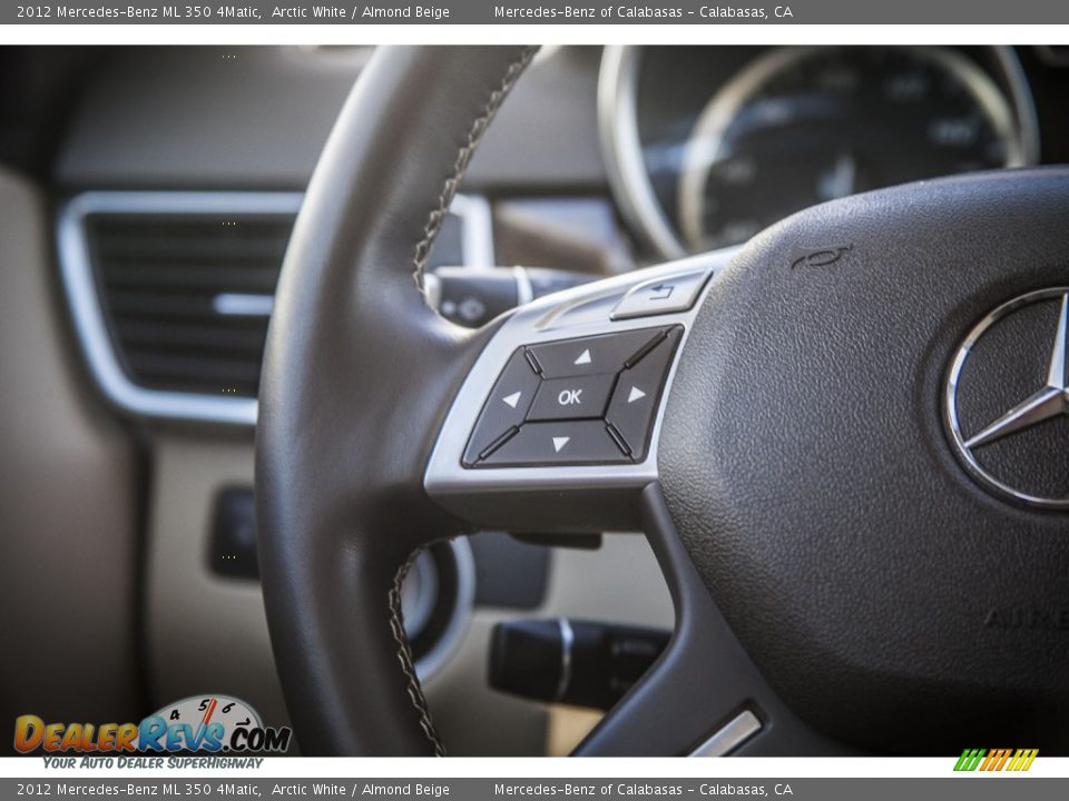 2012 Mercedes-Benz ML 350 4Matic Arctic White / Almond Beige Photo #17
