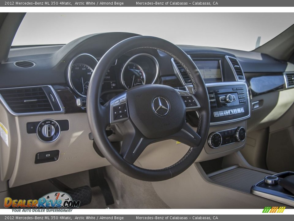 2012 Mercedes-Benz ML 350 4Matic Arctic White / Almond Beige Photo #18