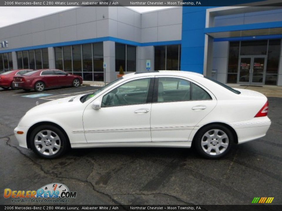 2006 Mercedes-Benz C 280 4Matic Luxury Alabaster White / Ash Photo #2