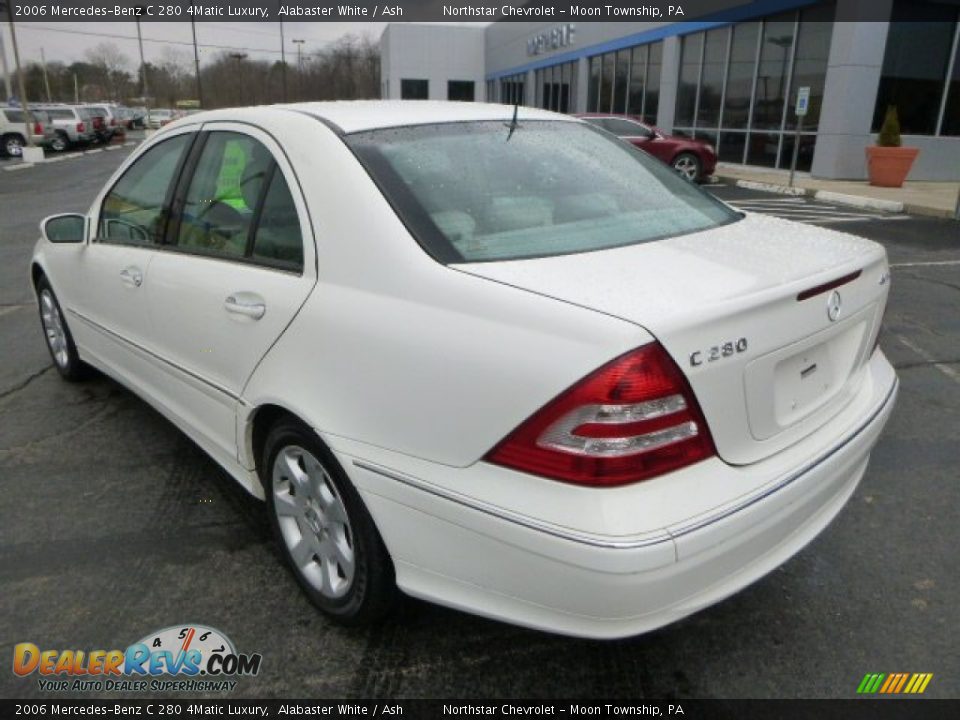 2006 Mercedes-Benz C 280 4Matic Luxury Alabaster White / Ash Photo #3