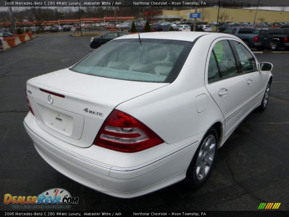 2006 Mercedes-Benz C 280 4Matic Luxury Alabaster White / Ash Photo #5