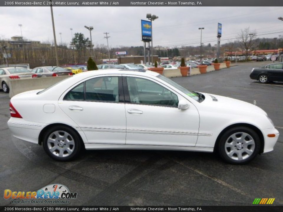 2006 Mercedes-Benz C 280 4Matic Luxury Alabaster White / Ash Photo #6