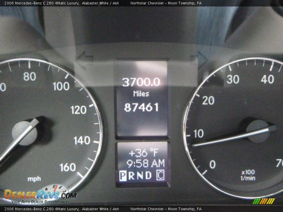 2006 Mercedes-Benz C 280 4Matic Luxury Alabaster White / Ash Photo #19