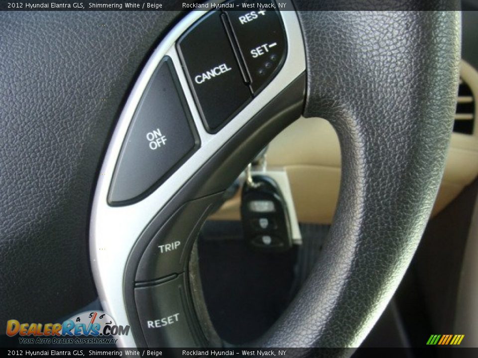 2012 Hyundai Elantra GLS Shimmering White / Beige Photo #14