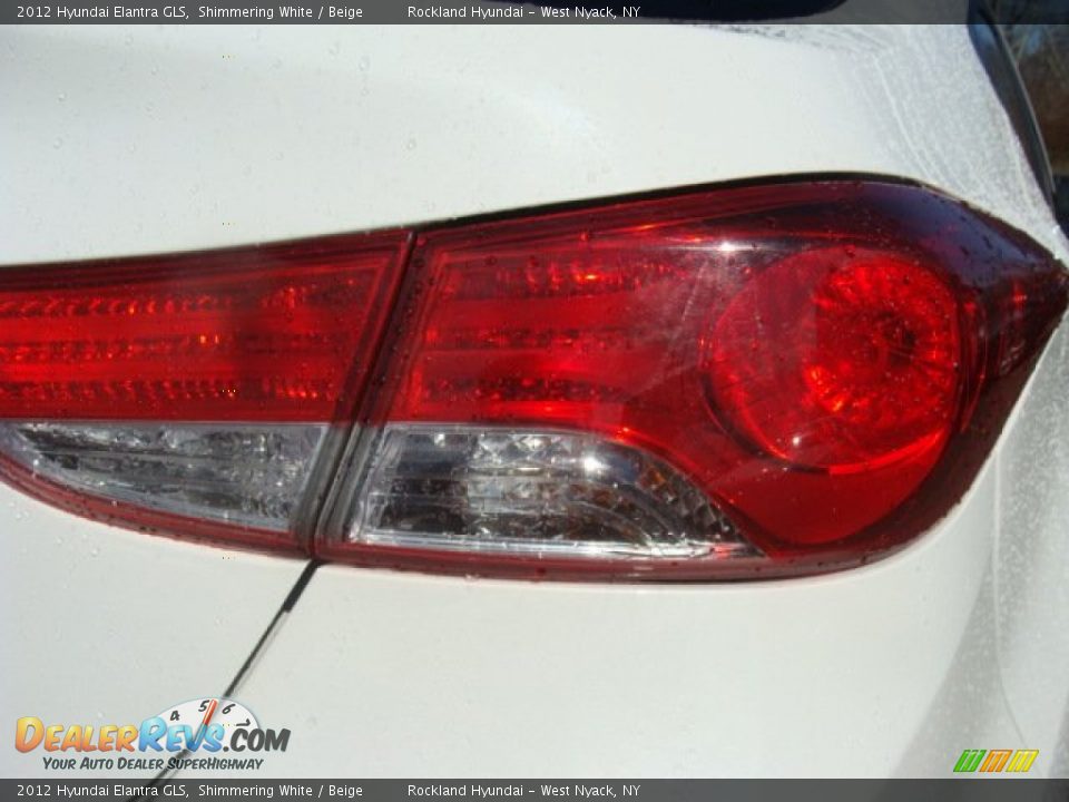 2012 Hyundai Elantra GLS Shimmering White / Beige Photo #20