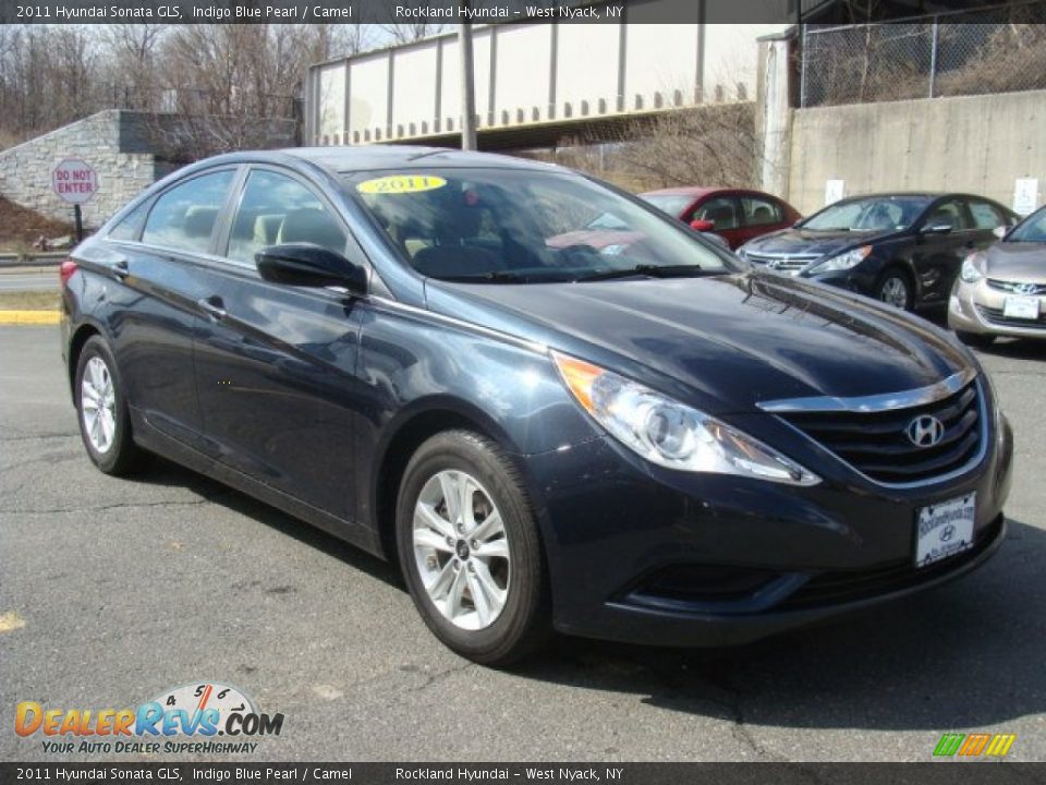 2011 Hyundai Sonata GLS Indigo Blue Pearl / Camel Photo #3