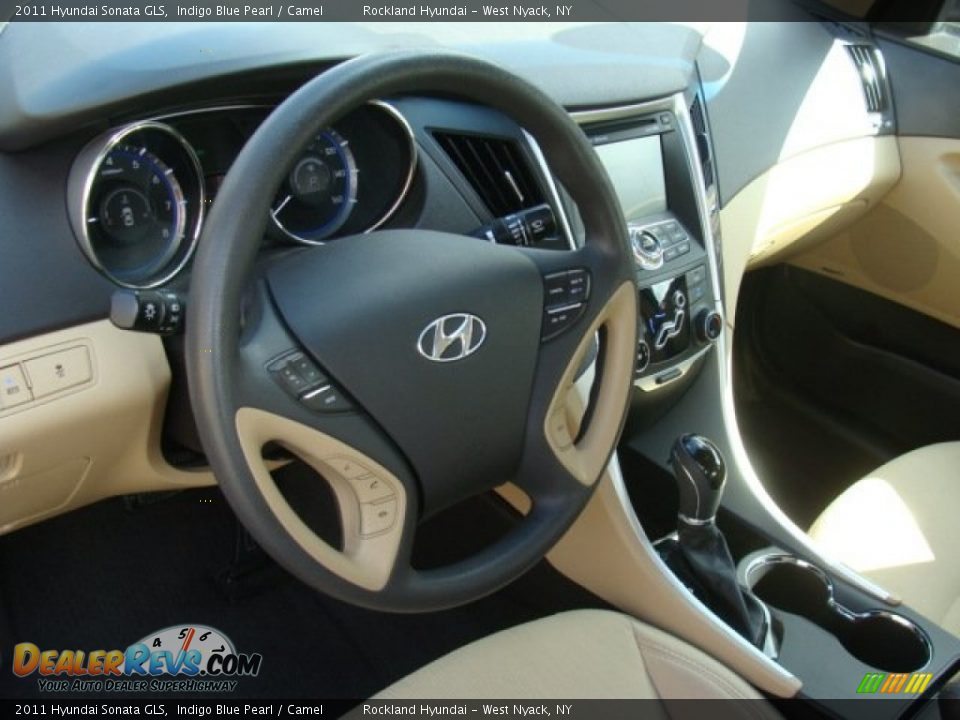 2011 Hyundai Sonata GLS Indigo Blue Pearl / Camel Photo #9