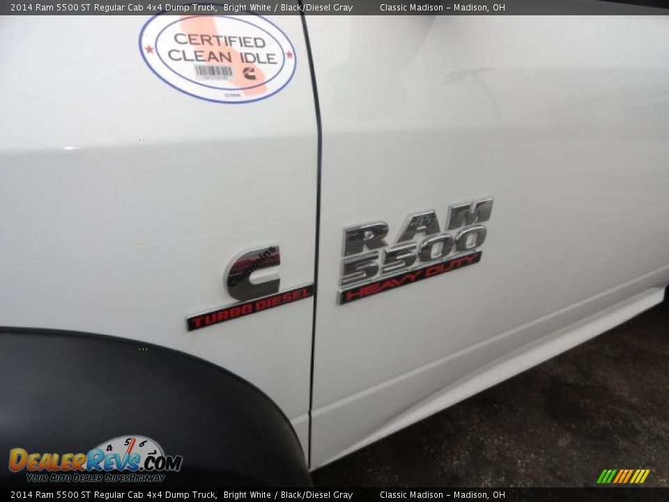 2014 Ram 5500 ST Regular Cab 4x4 Dump Truck Bright White / Black/Diesel Gray Photo #2