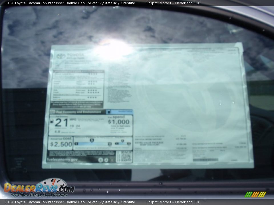 2014 Toyota Tacoma TSS Prerunner Double Cab Silver Sky Metallic / Graphite Photo #34