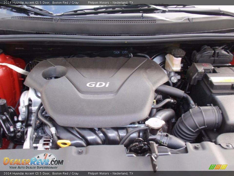 2014 Hyundai Accent GS 5 Door 1.6 Liter GDI DOHC 16-Valve D-CVVT 4 Cylinder Engine Photo #14