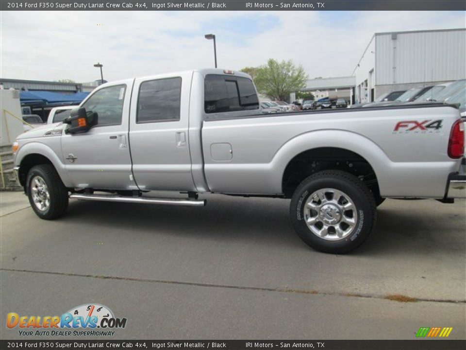2014 Ford F350 Super Duty Lariat Crew Cab 4x4 Ingot Silver Metallic / Black Photo #3