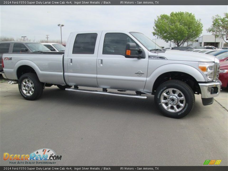 2014 Ford F350 Super Duty Lariat Crew Cab 4x4 Ingot Silver Metallic / Black Photo #4