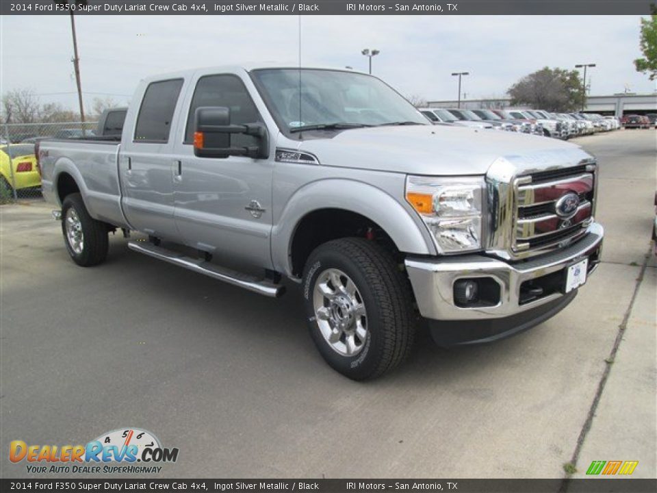 2014 Ford F350 Super Duty Lariat Crew Cab 4x4 Ingot Silver Metallic / Black Photo #5