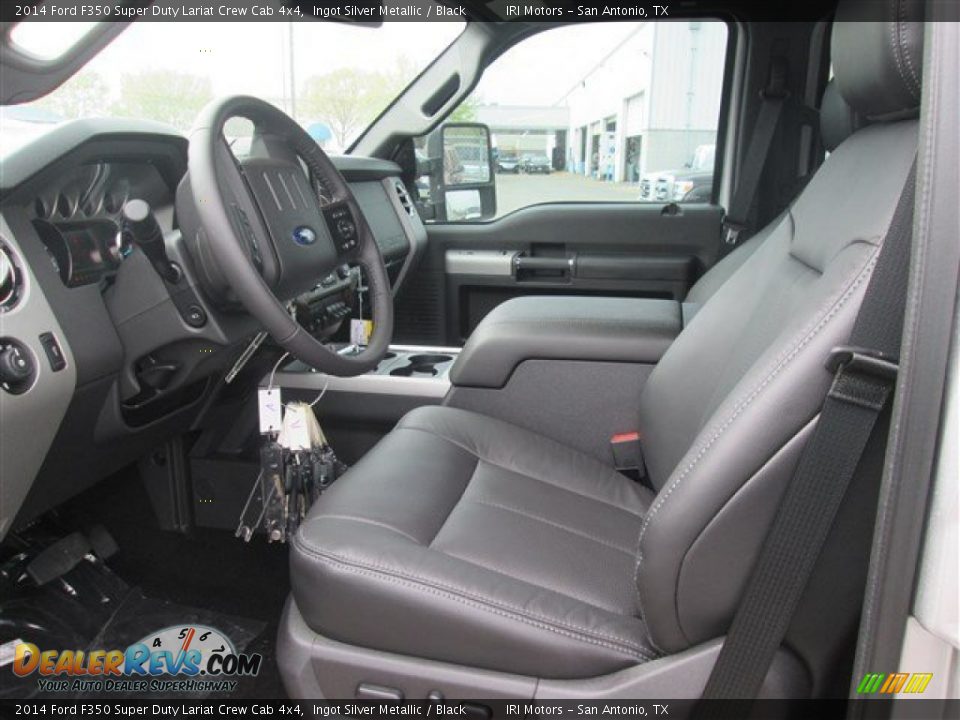 2014 Ford F350 Super Duty Lariat Crew Cab 4x4 Ingot Silver Metallic / Black Photo #6
