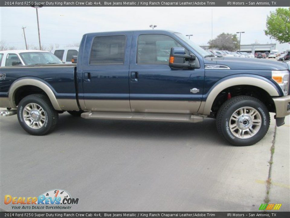 2014 Ford F250 Super Duty King Ranch Crew Cab 4x4 Blue Jeans Metallic / King Ranch Chaparral Leather/Adobe Trim Photo #7