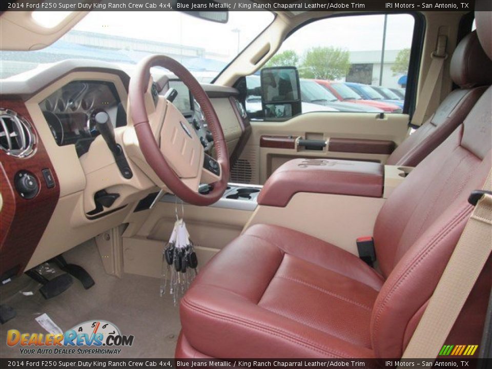2014 Ford F250 Super Duty King Ranch Crew Cab 4x4 Blue Jeans Metallic / King Ranch Chaparral Leather/Adobe Trim Photo #8