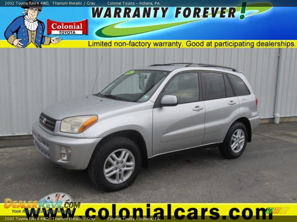 2002 Toyota RAV4 4WD Titanium Metallic / Gray Photo #1