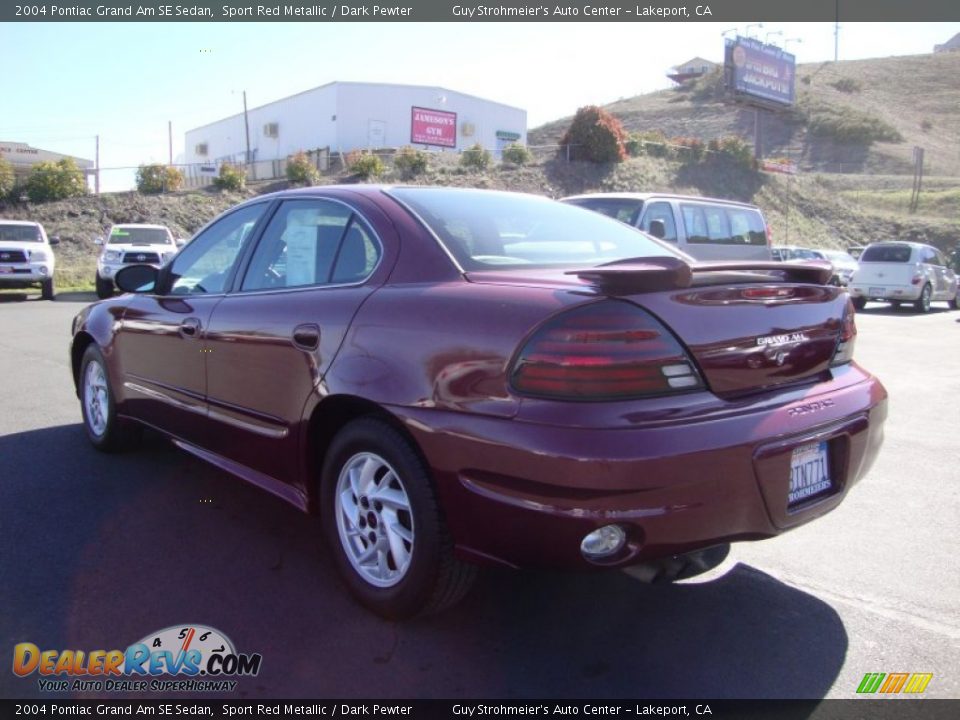 2004 Pontiac Grand Am SE Sedan Sport Red Metallic / Dark Pewter Photo #5