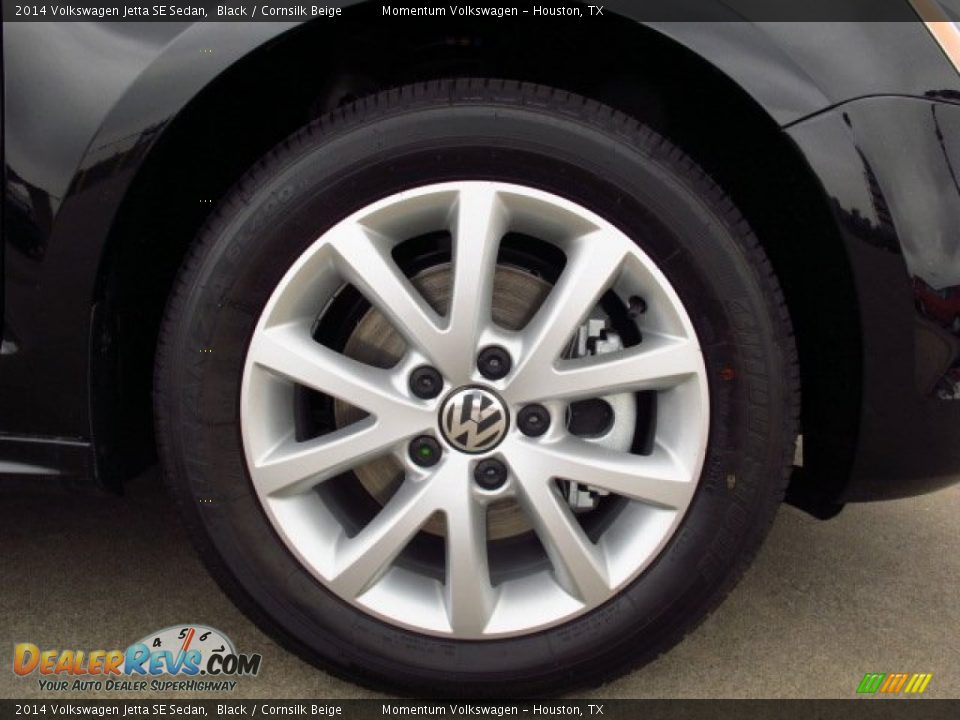 2014 Volkswagen Jetta SE Sedan Black / Cornsilk Beige Photo #7