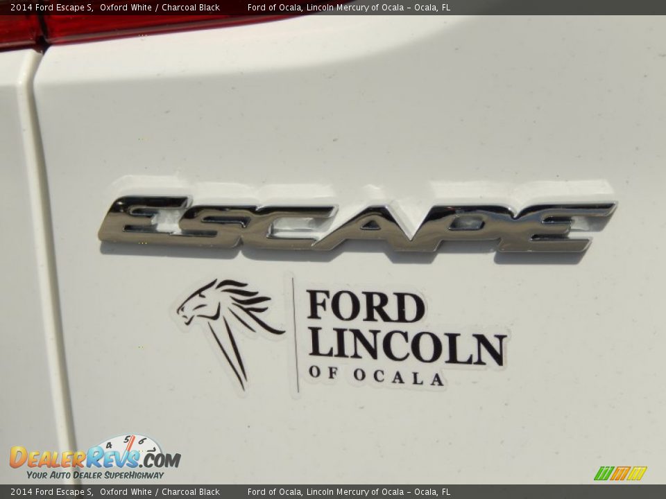 2014 Ford Escape S Oxford White / Charcoal Black Photo #4