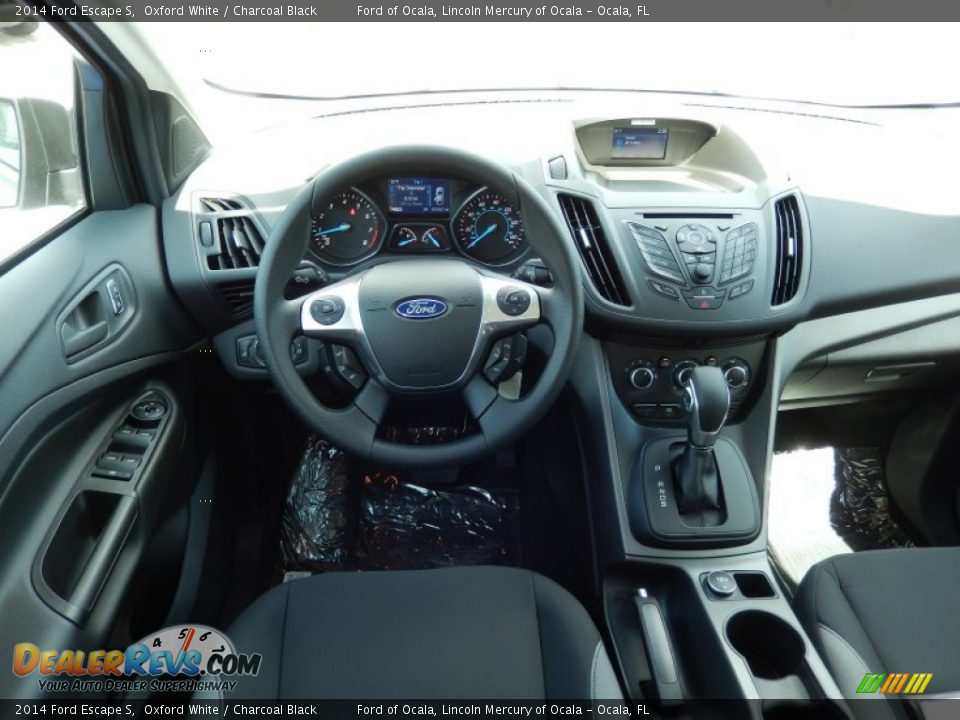 2014 Ford Escape S Oxford White / Charcoal Black Photo #8