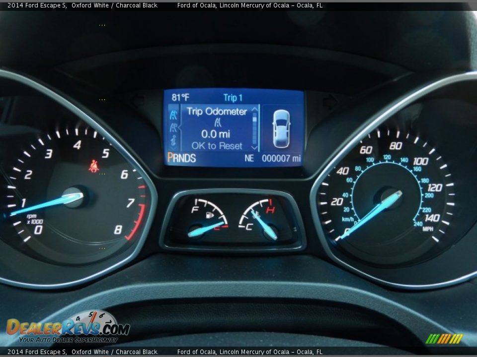 2014 Ford Escape S Oxford White / Charcoal Black Photo #9