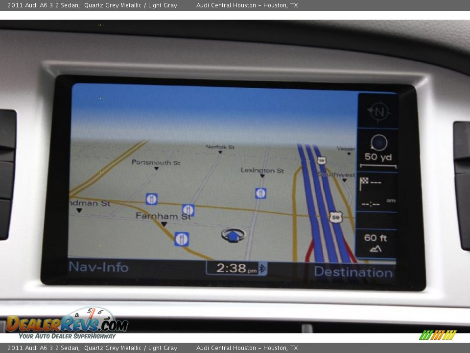 2011 Audi A6 3.2 Sedan Quartz Grey Metallic / Light Gray Photo #28